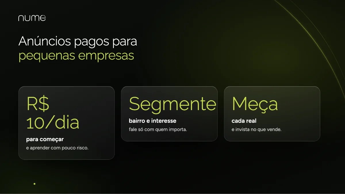 Marketing Digital para Pequenas Empresas: Como Vender Mais sem Gastar uma Fortuna 5 Anúncios pagos para pequenas empresas: começar com pouco, segmentar o público e medir cada real investido