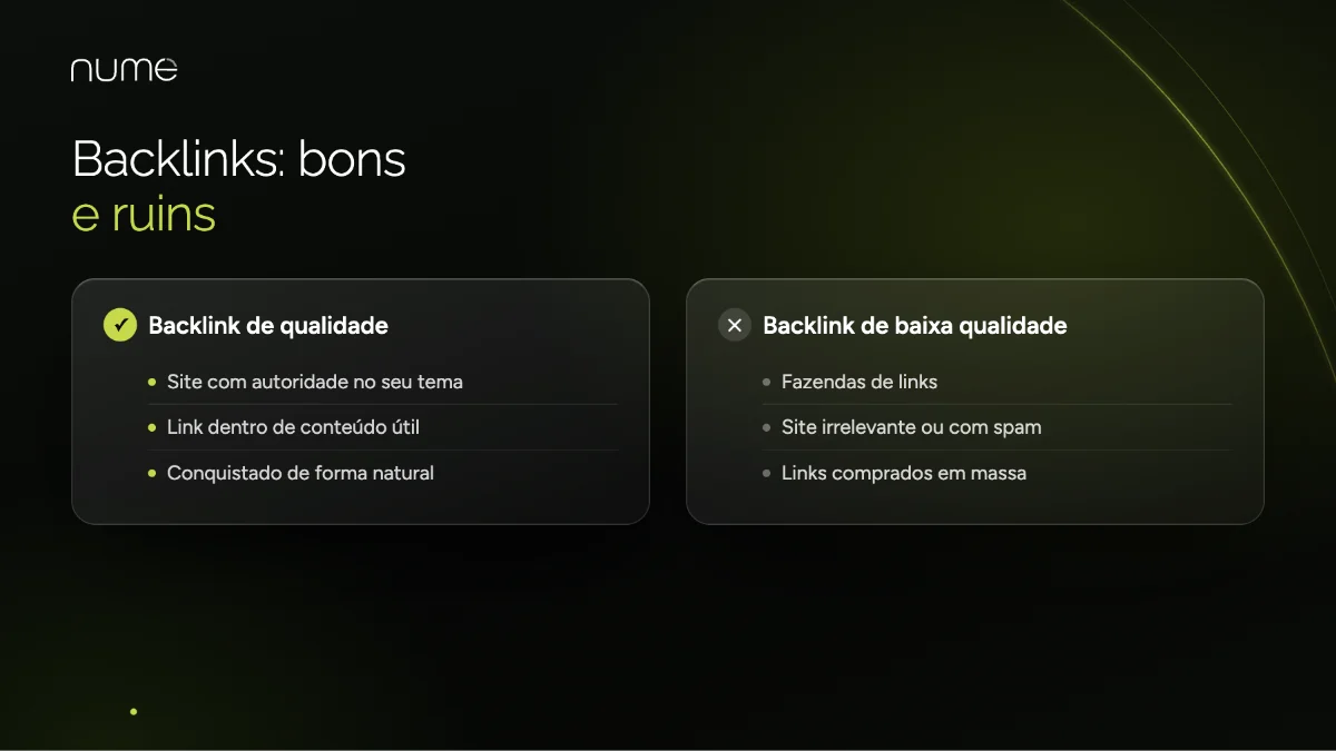 Backlinks: Vale a Pena Investir ou é Melhor Evitar? 1 Diferença entre backlinks de qualidade e backlinks de baixa qualidade, como fazendas de links e sites com spam