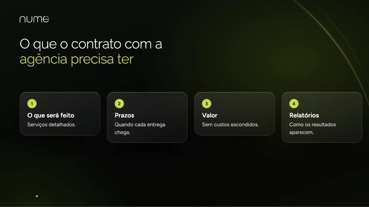 As 10 Maiores Agências de Marketing Digital em Guarulhos-SP: Como Escolher a Melhor Para o Seu Negócio 3 O que o contrato com uma agência de marketing digital precisa ter: escopo, prazos, valor e forma de apresentar resultados