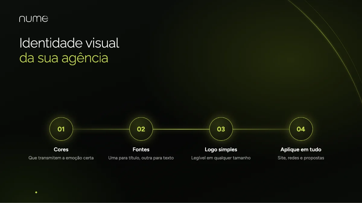 Como Abrir uma Agência de Marketing: Tudo o Que Você Precisa Saber Para Começar 5 Como criar a identidade visual de uma agência de marketing: cores, fontes, logo simples e aplicação em todos os materiais