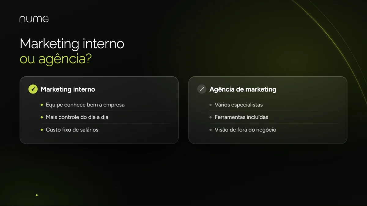 Marketing Empresarial: O Segredo Simples Para Seu Negócio Brilhar 2 Diferença entre fazer marketing empresarial interno e contratar uma agência de marketing digital