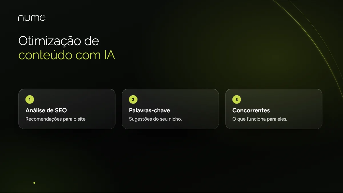 Deixe a IA trabalhar para você: Automatize suas tarefas e aumente suas vendas 2 Otimização de conteúdo com inteligência artificial: análise de SEO, sugestões de palavras-chave e análise de concorrentes