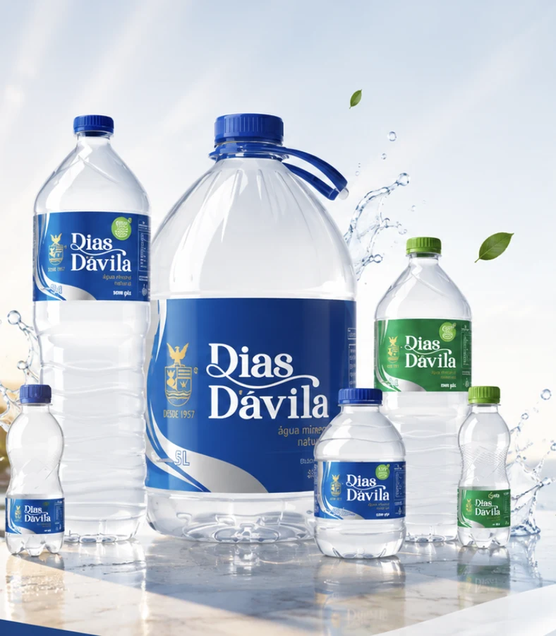 Linha de produtos da Água Dias D'Ávila nas redes sociais