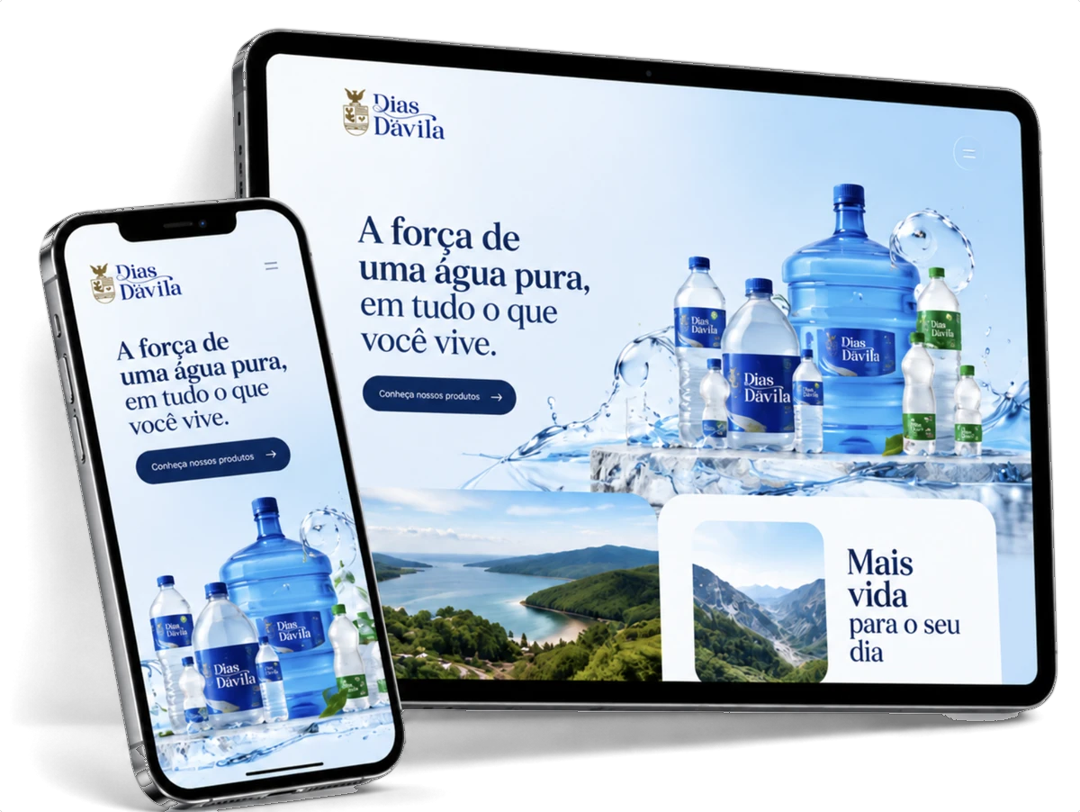 Site Água Dias D'Ávila criado pela Nume